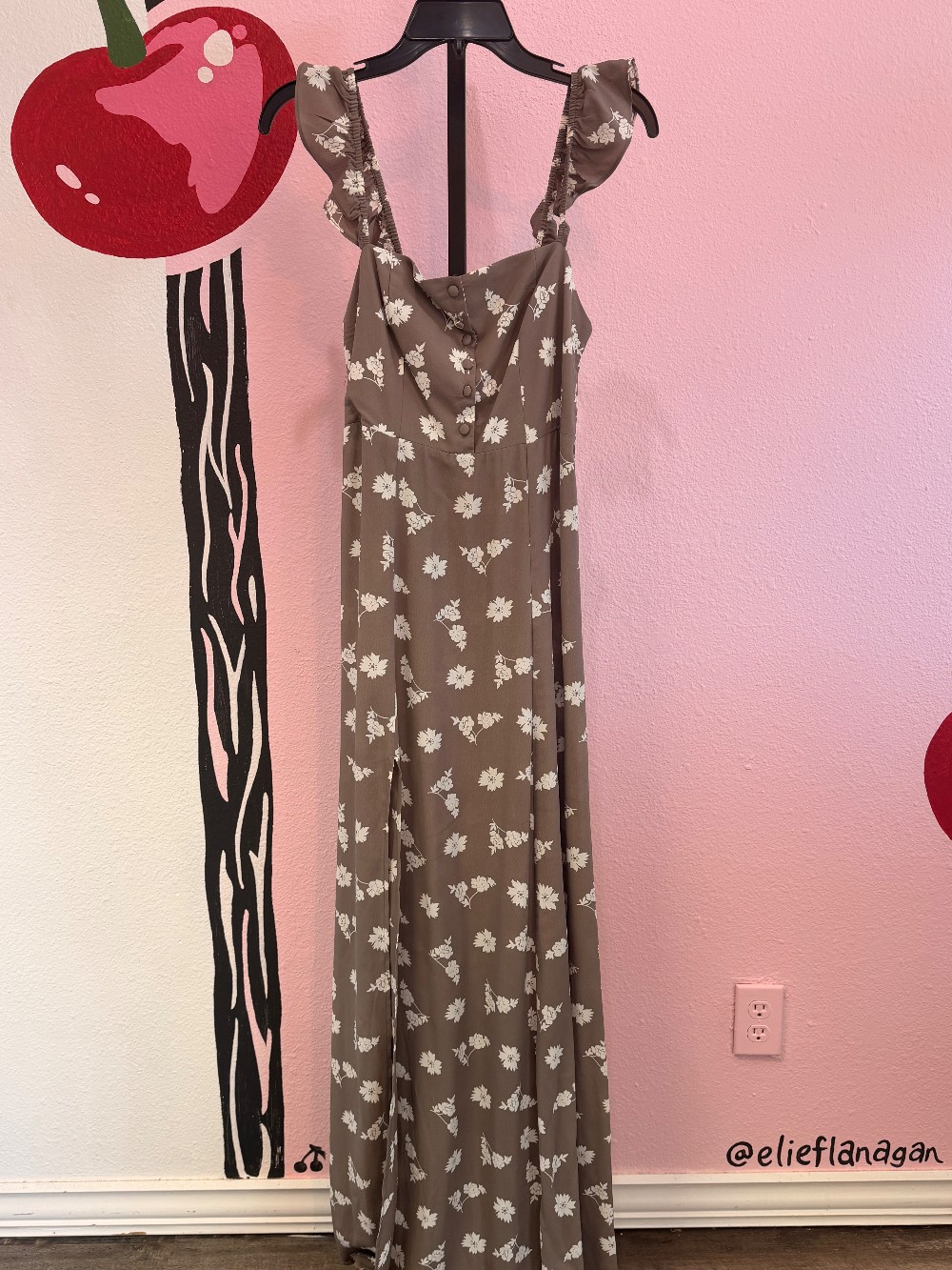 Flynn Skye Floral Ruffle Sleeve Maxi Dress