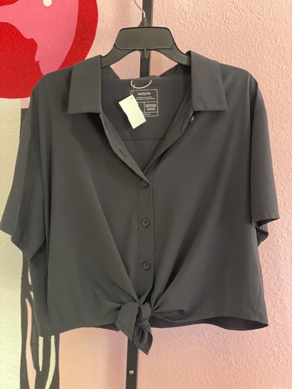 Wayre Tie Front Crop Button Down