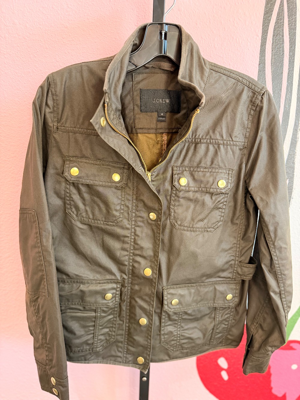 J Crew Waxed Military Jacket