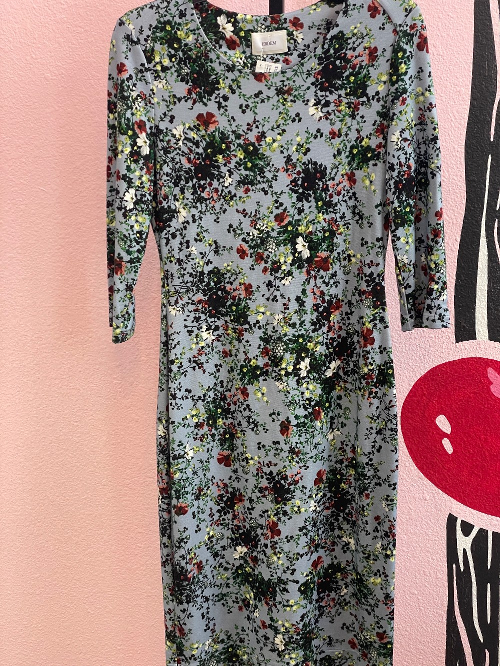 Erdem Floral Sheath Midi Dress