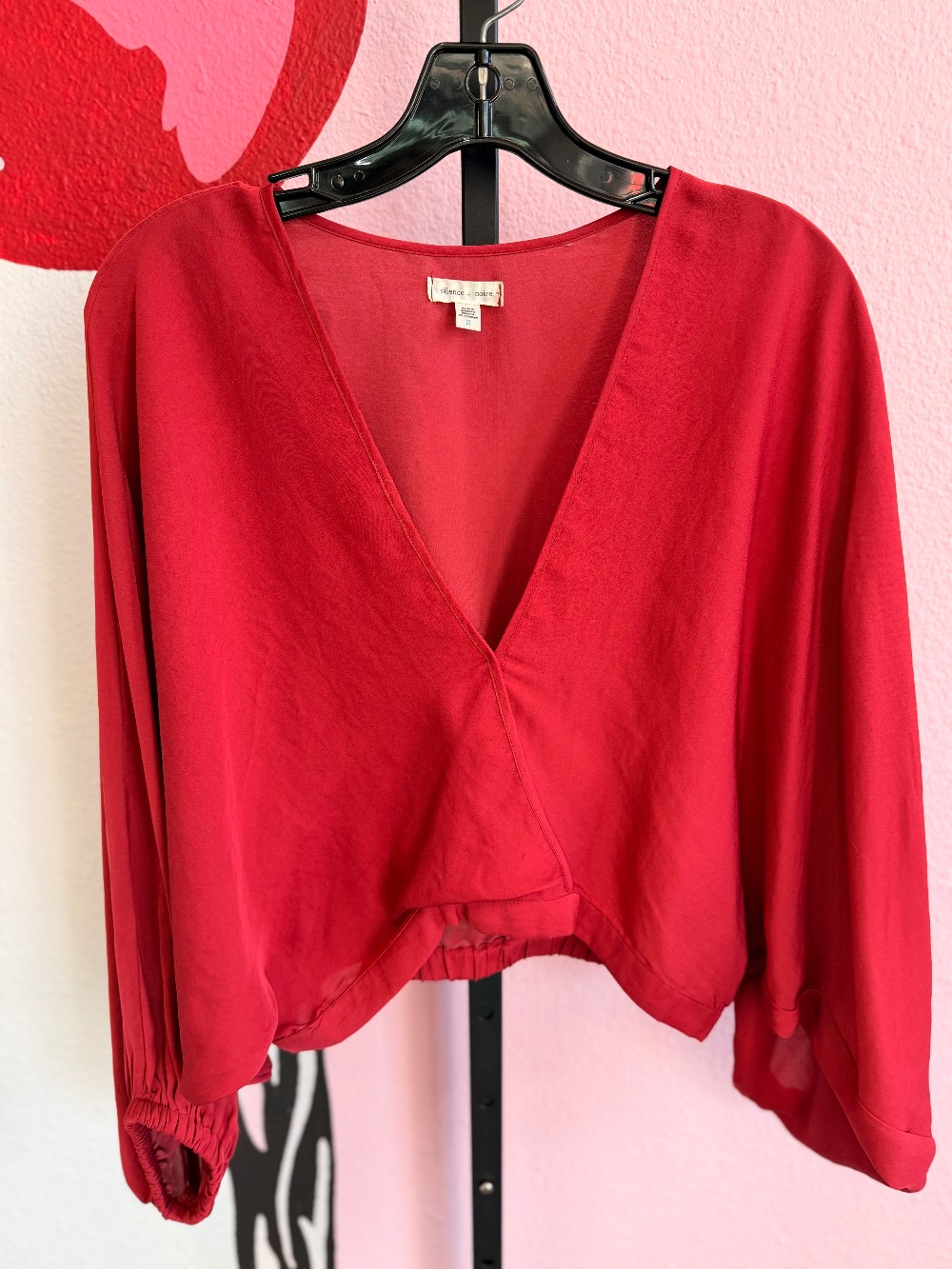 Silence + Noise Faux Wrap Top