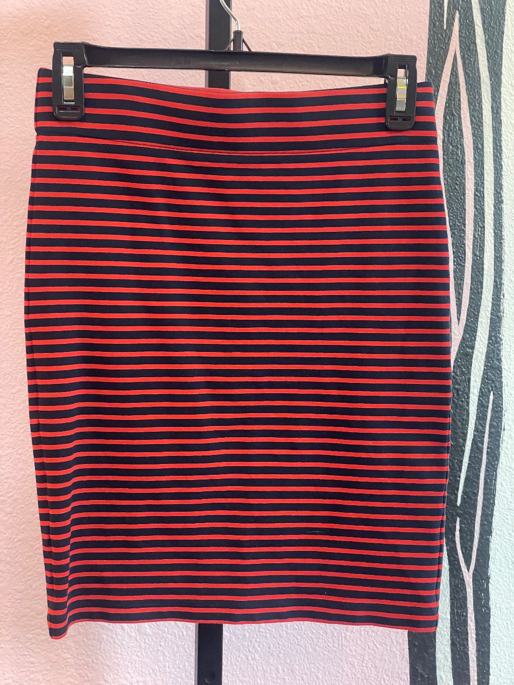 Madewell Striped Stretch Pencil Skirt