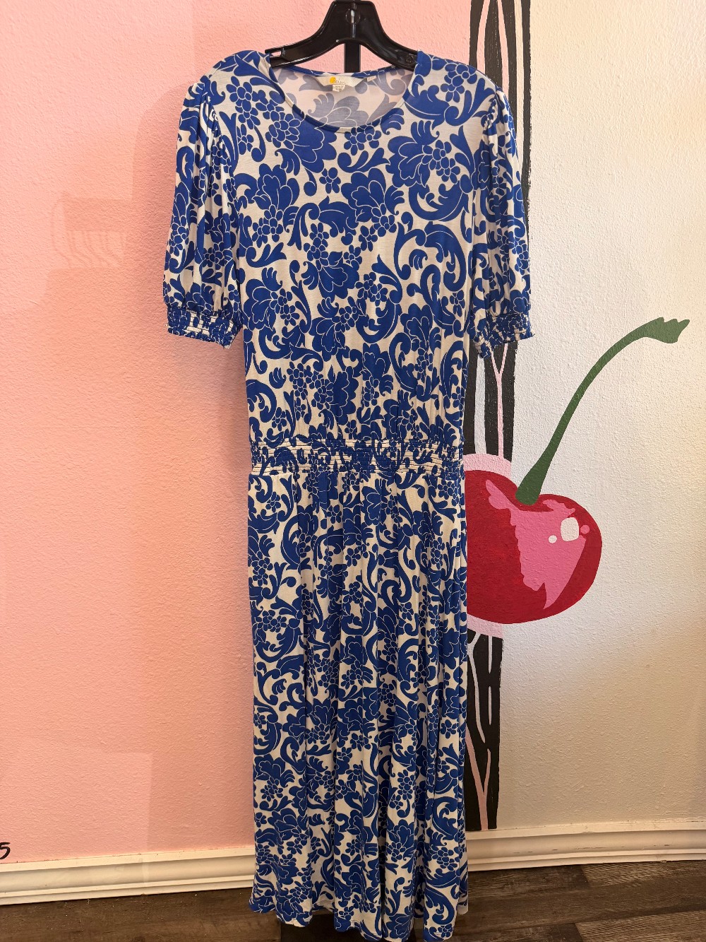 Boden Floral Smocked Waist Maxi Dress