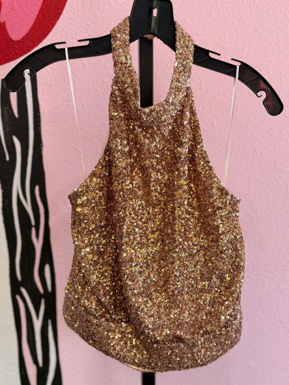 Label Ritu Kumar Sequin Halter Top