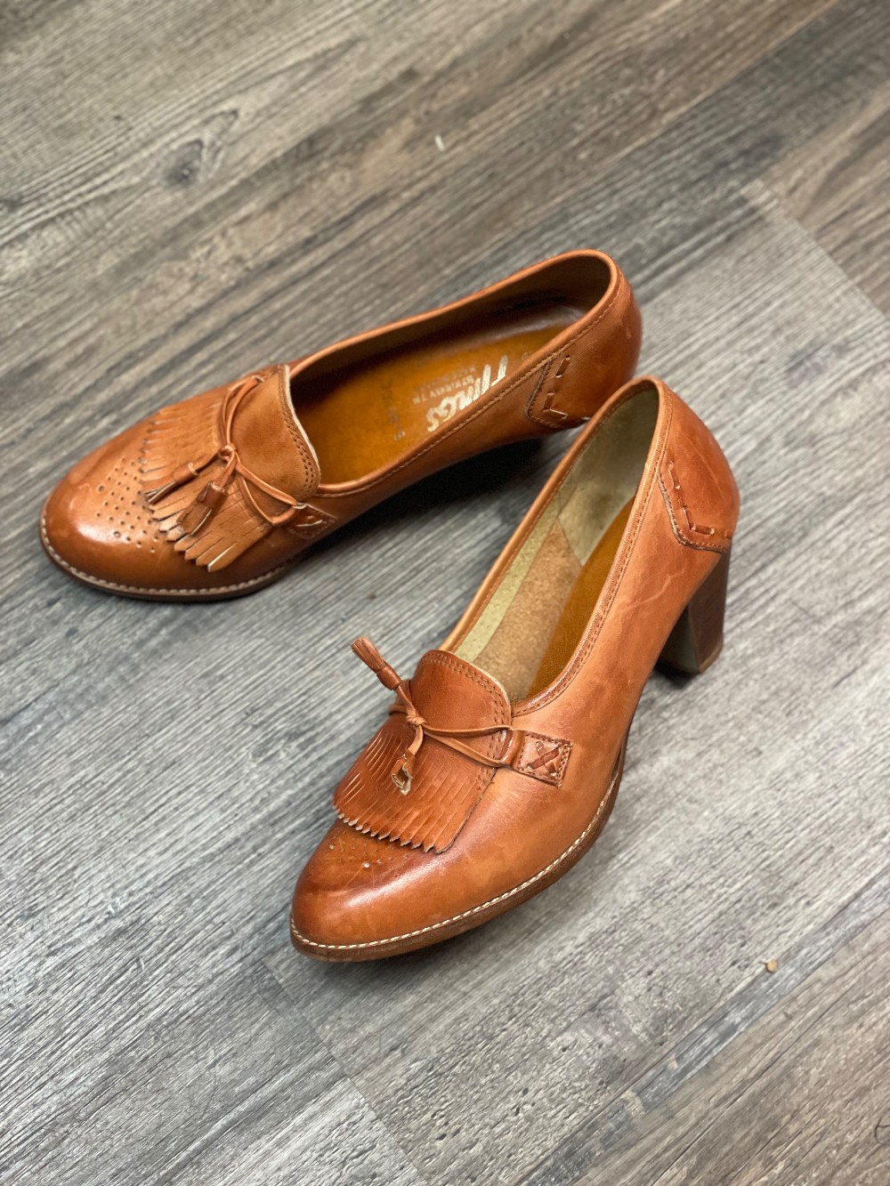 Vintage Flings Tassel Heeled Loafers
