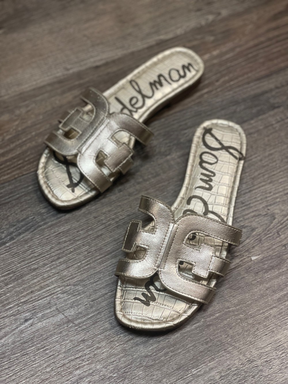 Sam Edelman Bay Snakeskin Slides