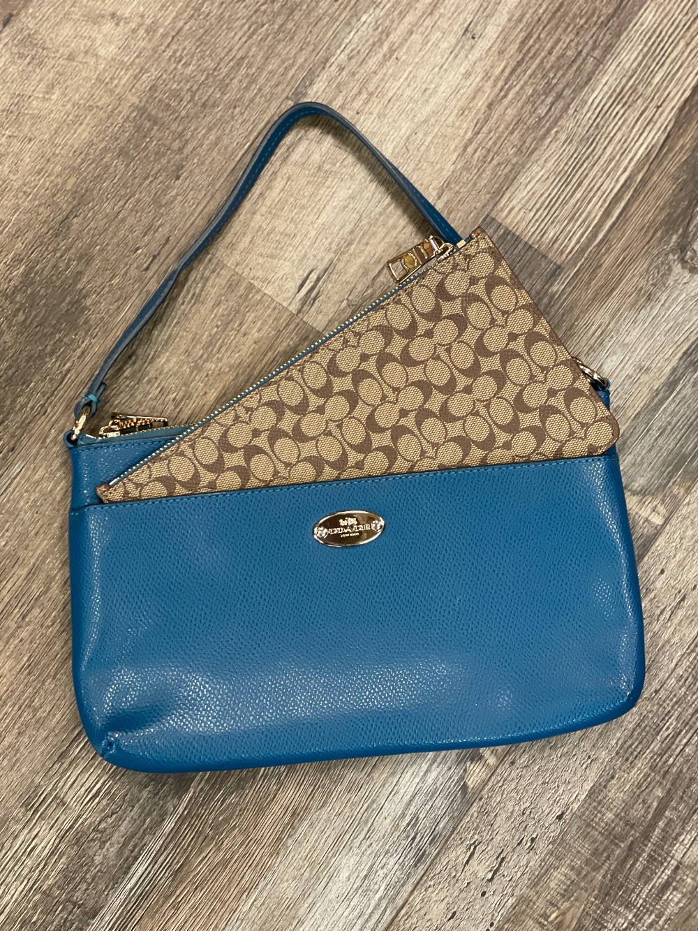 Coach Grograin Leather Pop Pouch Handbag