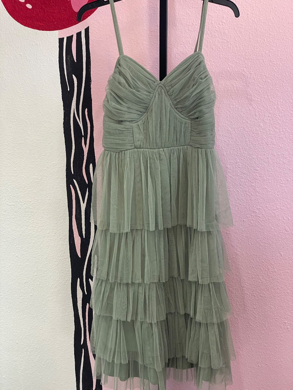 Anaya Strappy Tulle Tiered Maxi Dress
