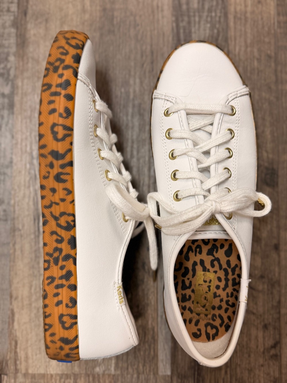 Keds Leather Leopard Sole Sneakers