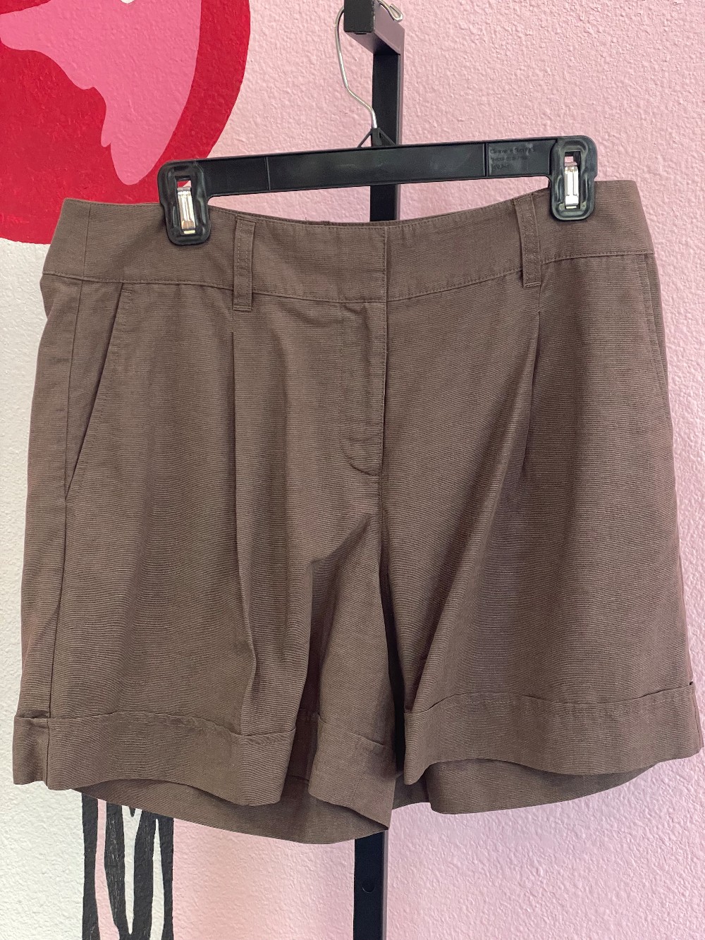Ann Taylor Cotton Blend Cuffed Hem Shorts