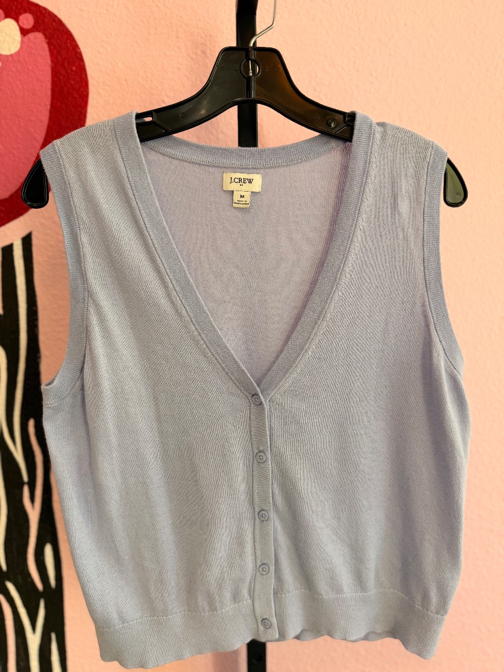 J Crew Button Down Cotton Sweater Vest