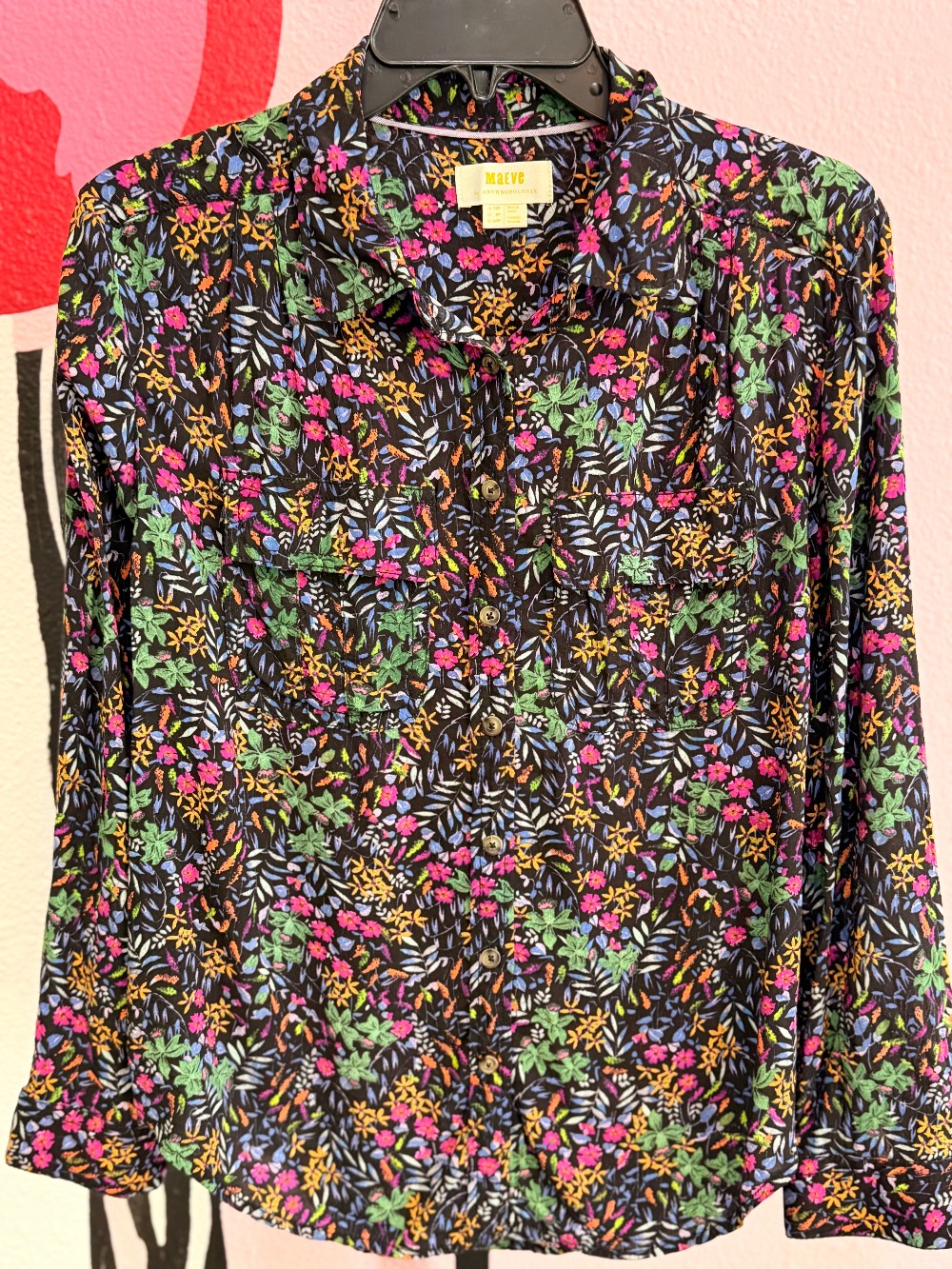 Maeve Floral Button Down Top