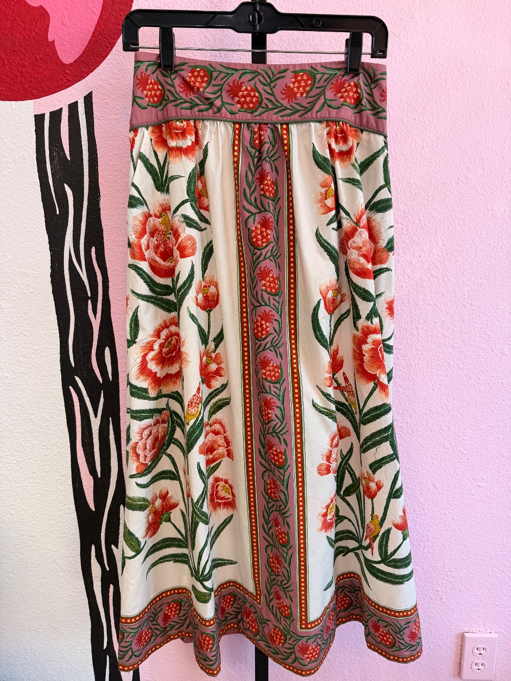 Farm Rio Anika Floral Cotton Maxi Skirt