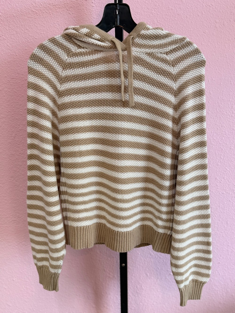 American Eagle Striped Hooded Sweater