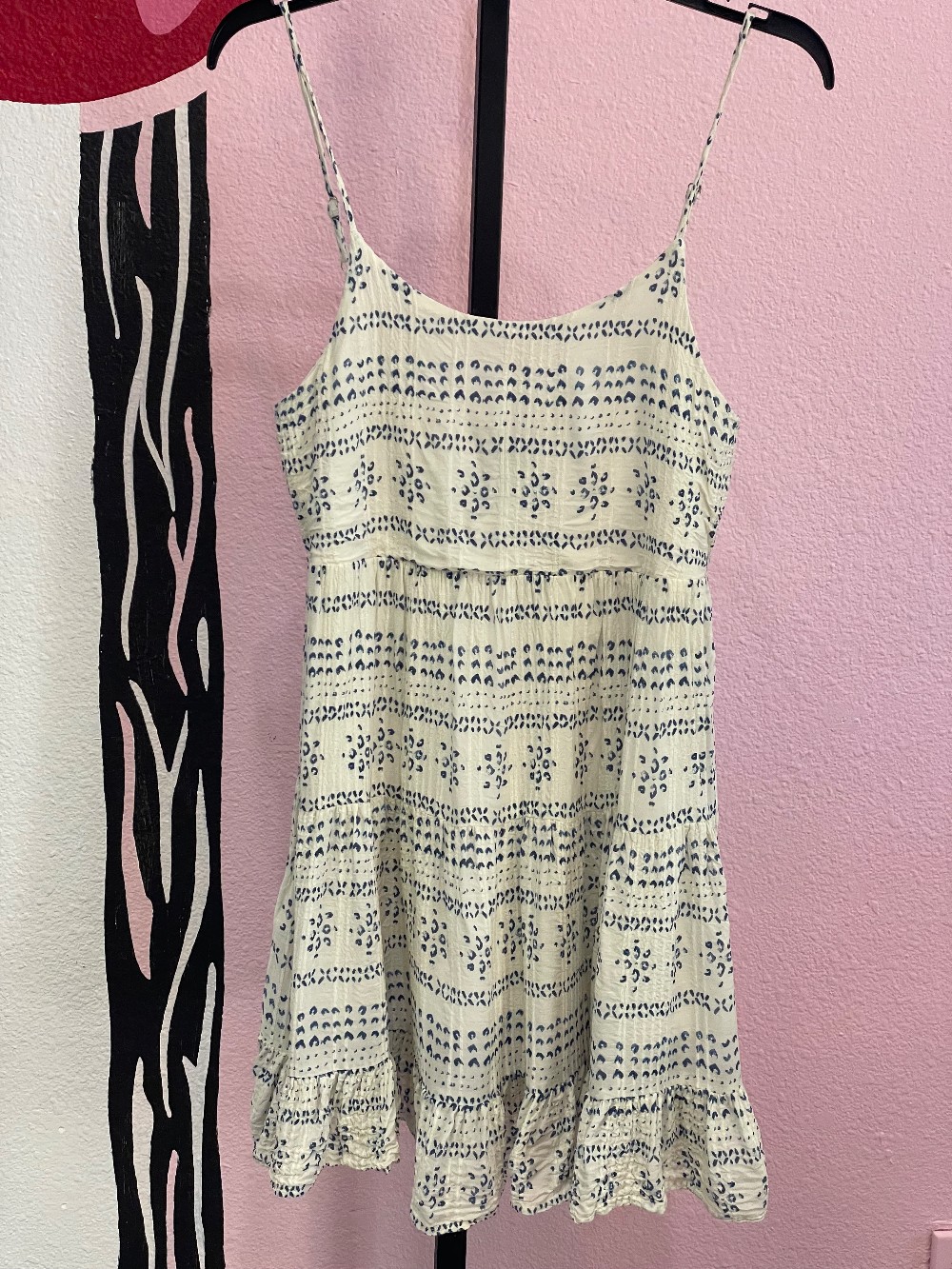 En Créme Block Print Ikat Sundress