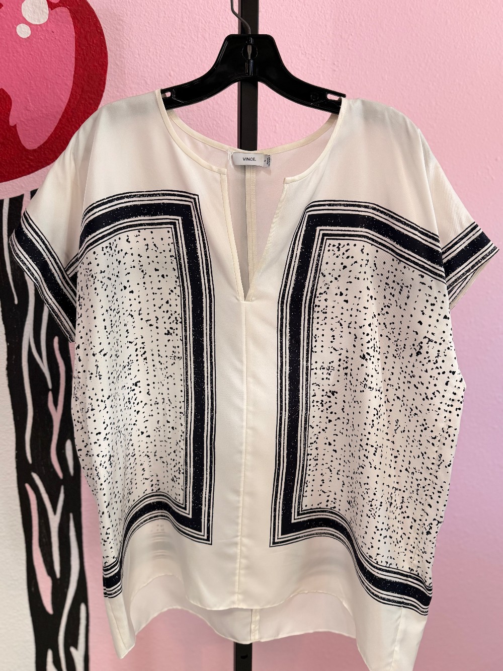 Vince Flowy Polka Dot Blouse