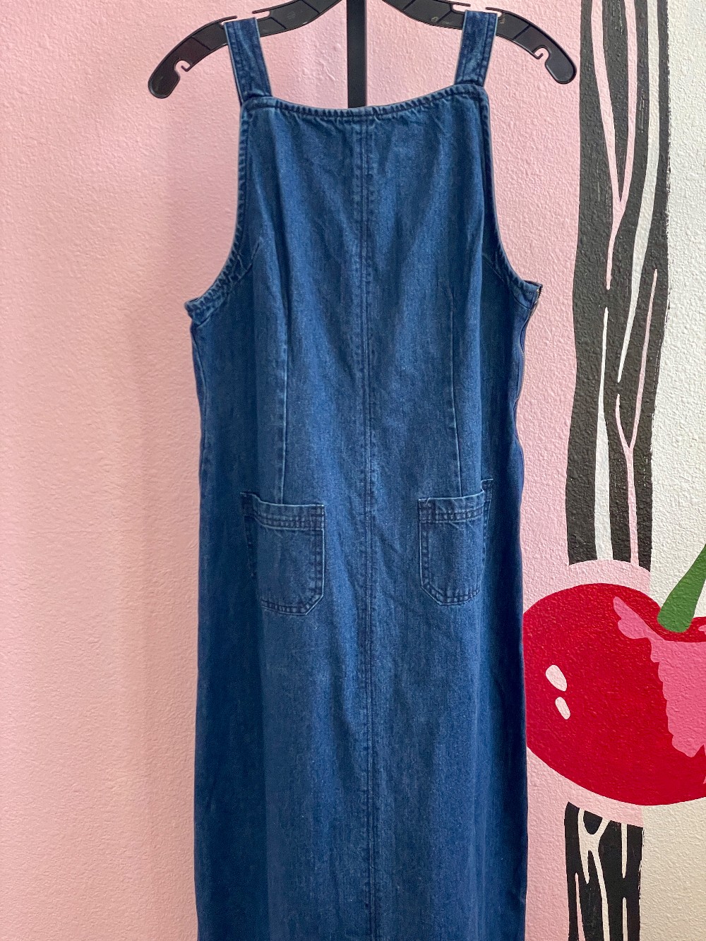 Free People Denim Apron Maxi Dress