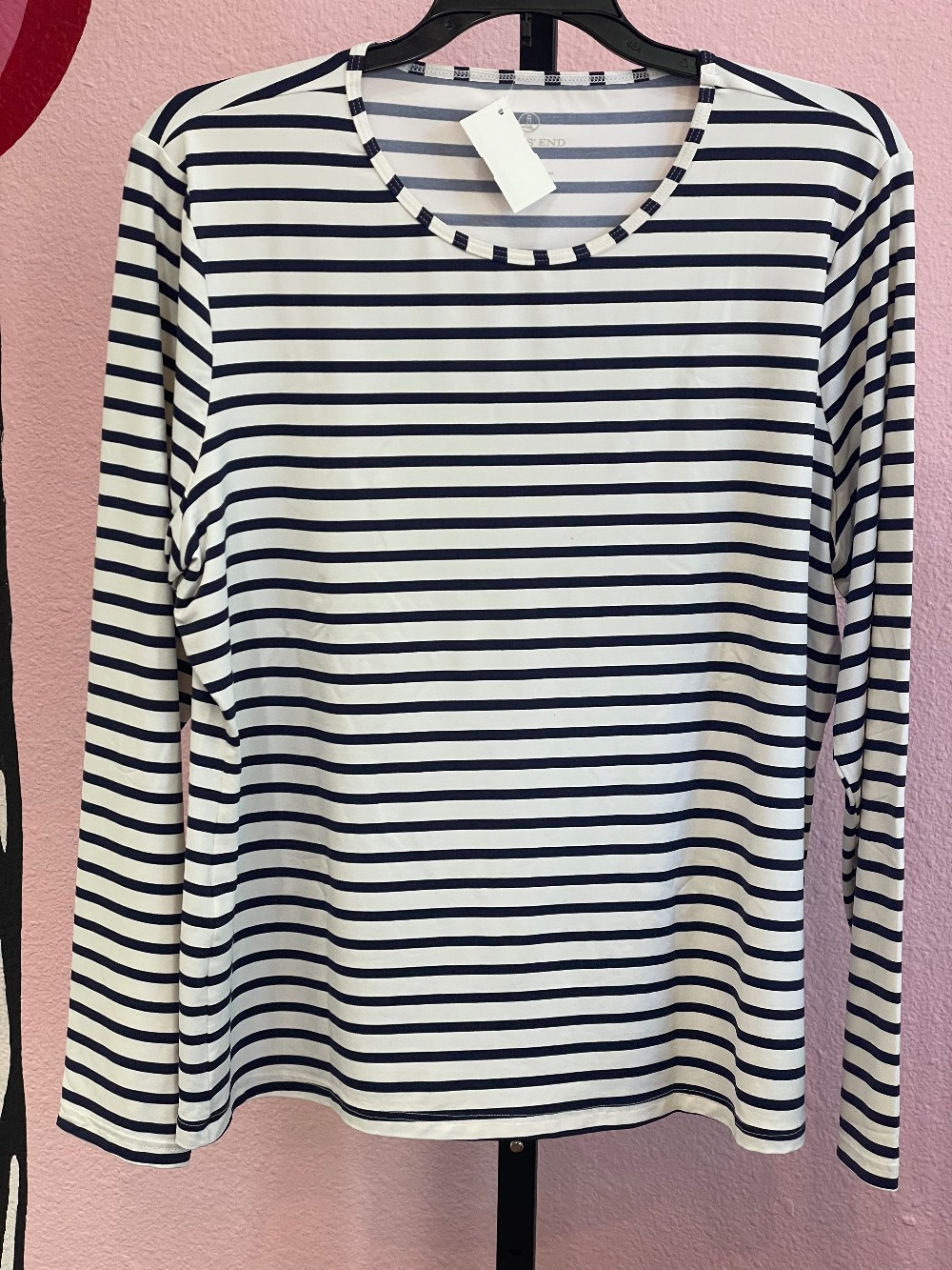 Lands End Striped Rash Guard