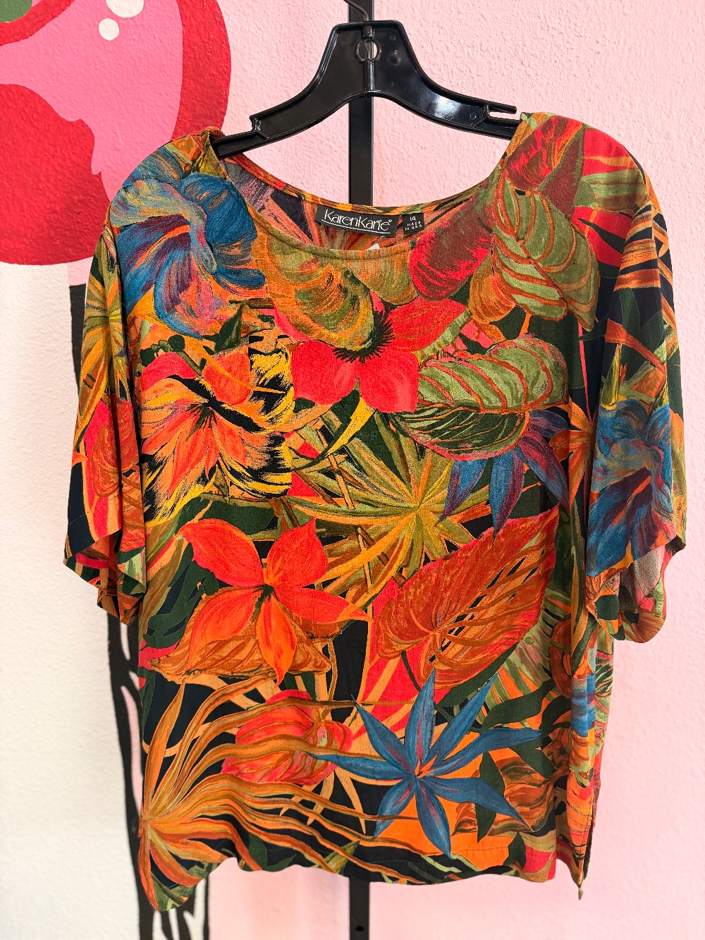 Karen Kane Tropical Floral Top