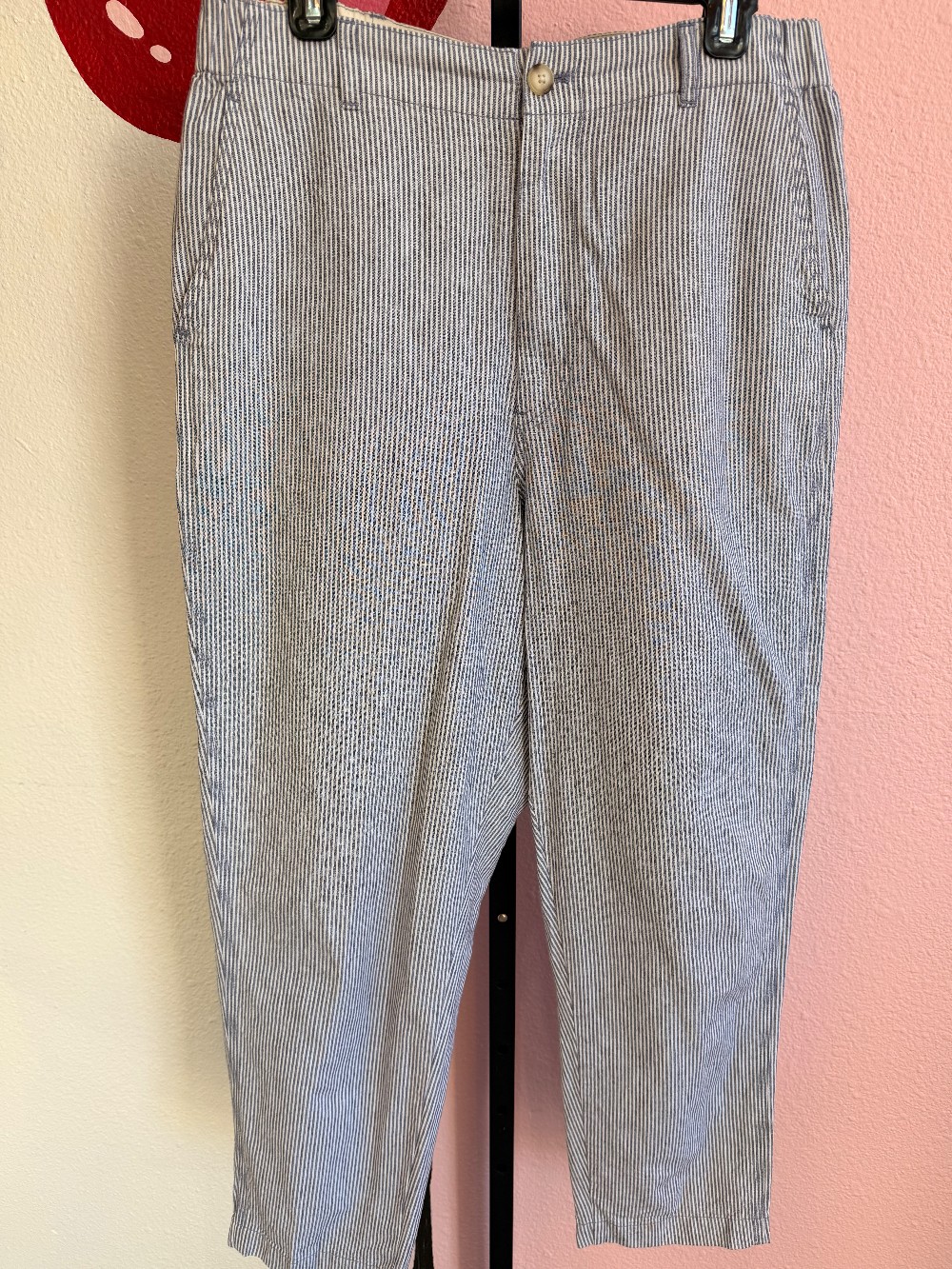 Uniqlo Striped Cotton Linen Pant