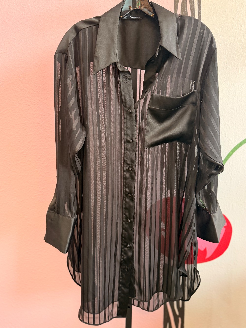 Zara Sheer Stripe Tunic