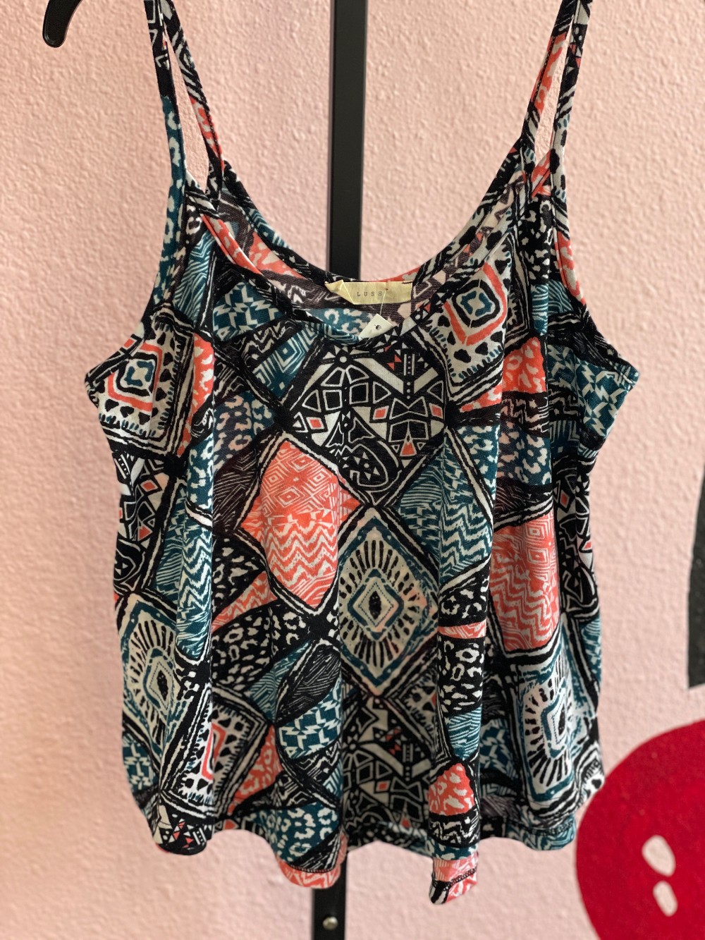 Lush Geo Print Swing Tank Top