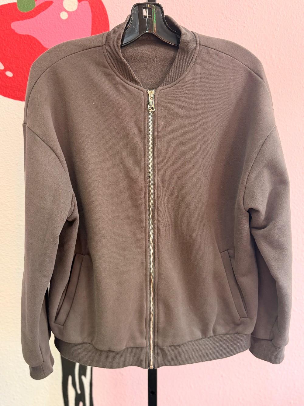 Bomber Full Zip Jersey Jacket