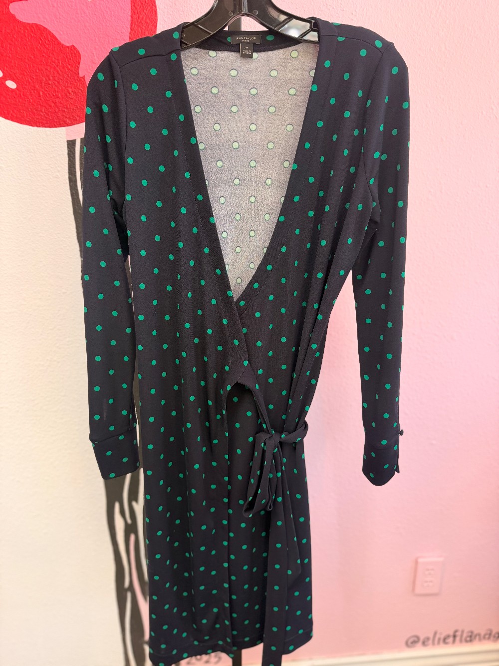Ann Taylor Polka Dot Wrap Dress