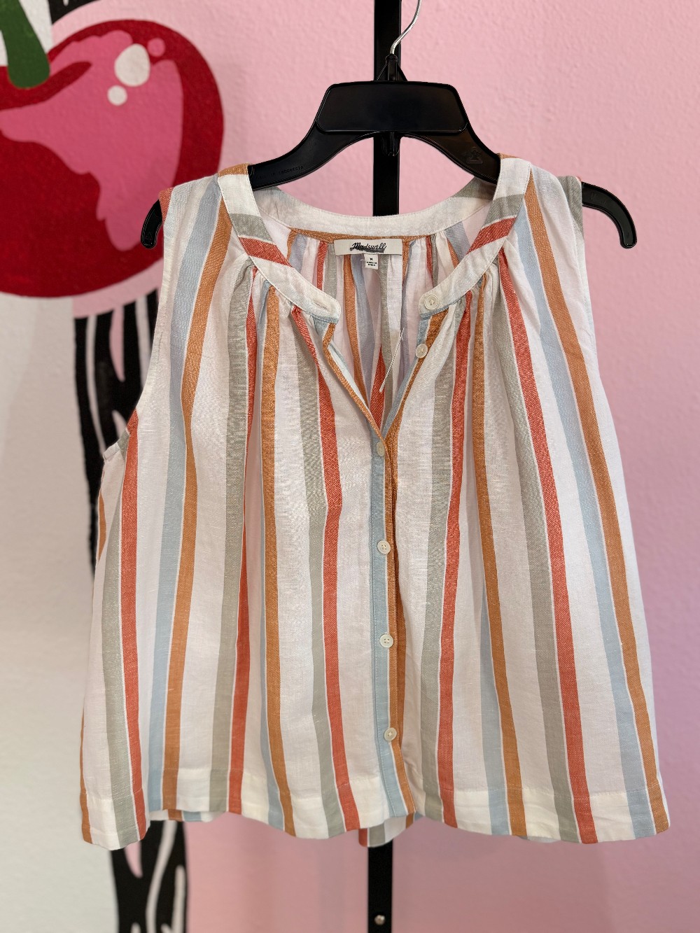 Madewell Striped Crop Button Down