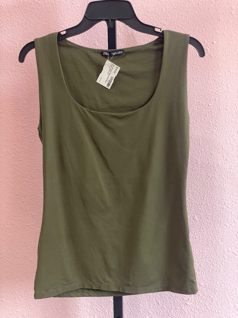Zara Scoop Neck Shelf Bra Tank