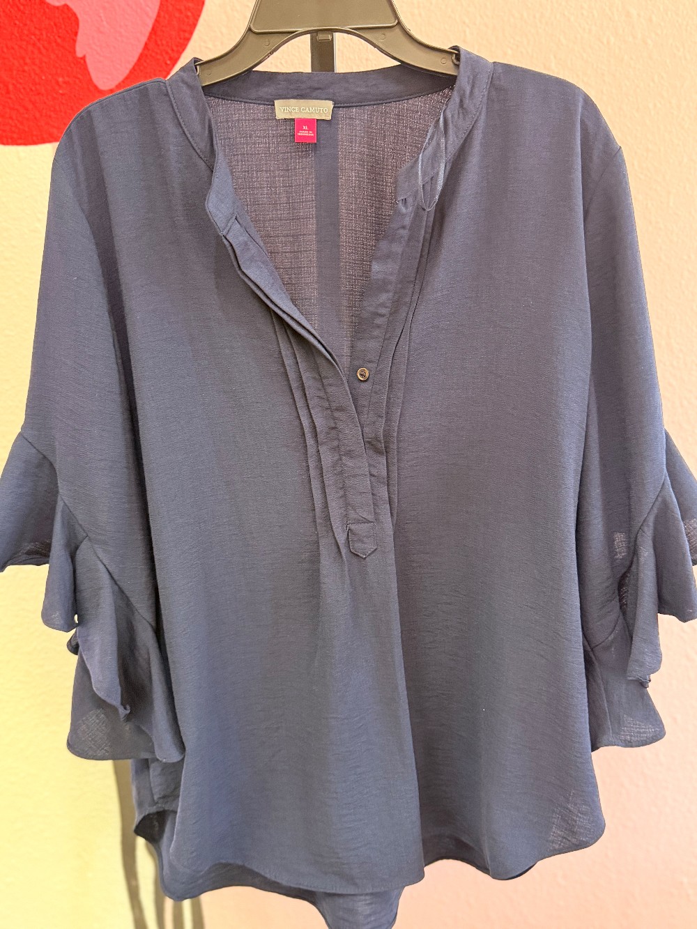 Vince Camuto Ruffle Sleeve Neck Top