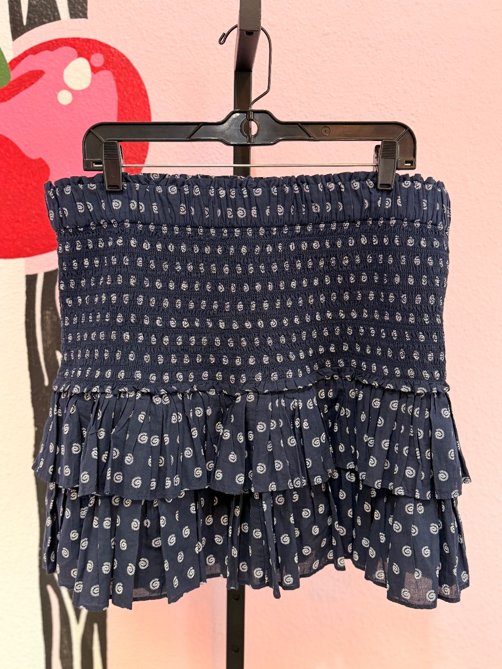 Loft Polka Dot Smocked Mini Skirt