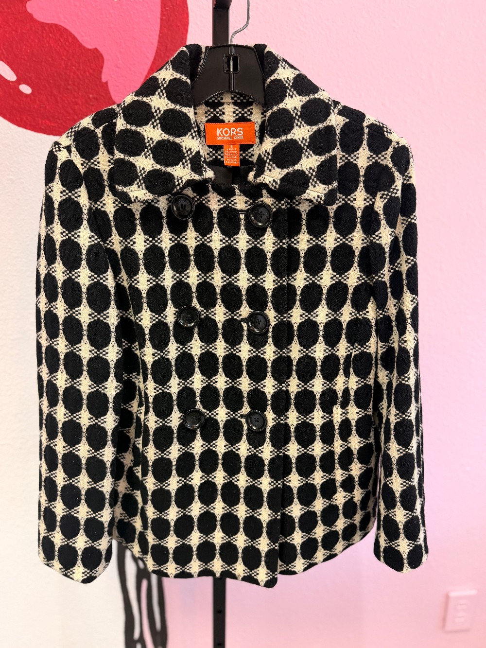 Michael Kors Wool Double Breast Circle Short Coat