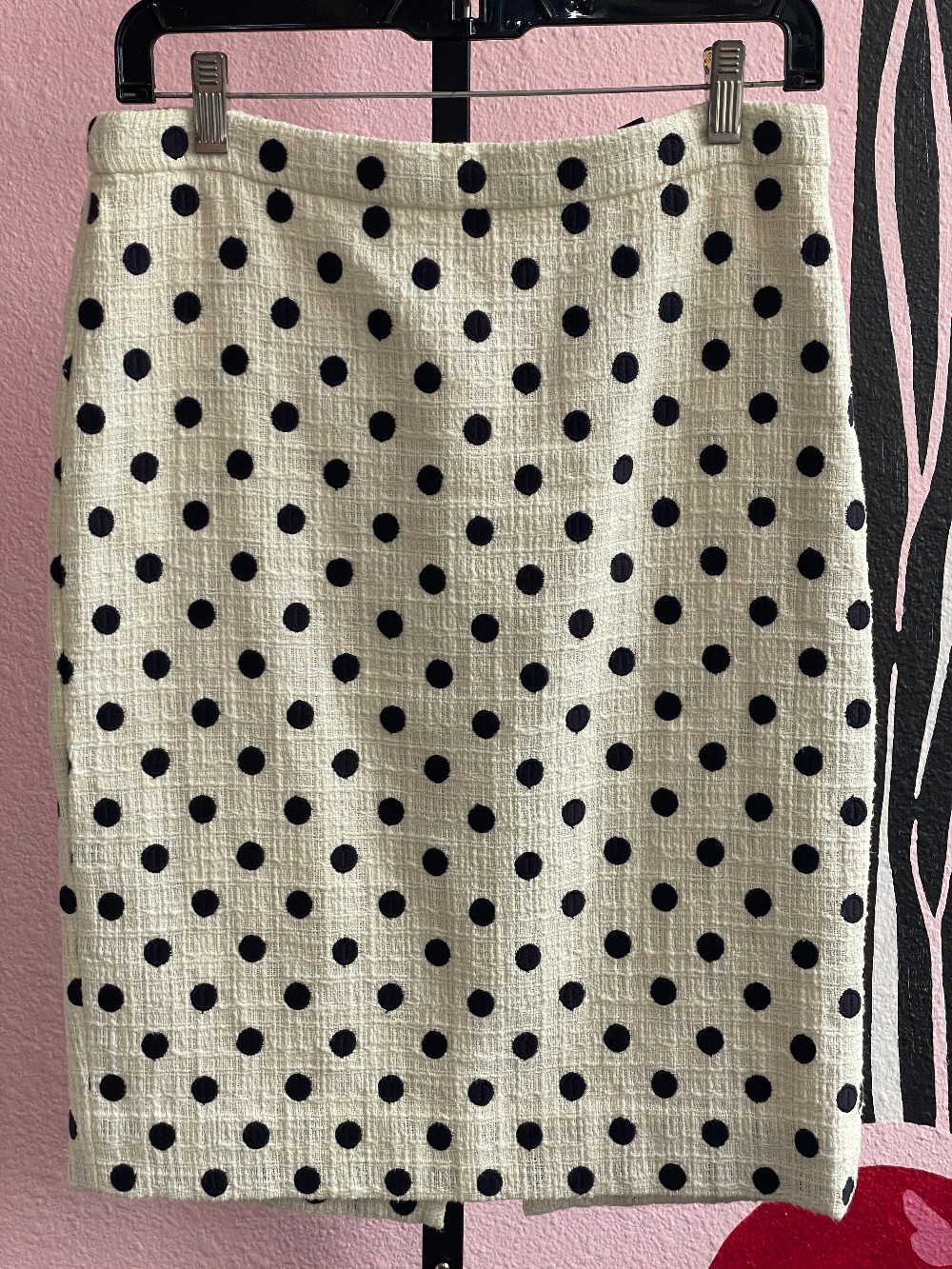 J. Crew Tweed Polka Dot Pencil Skirt