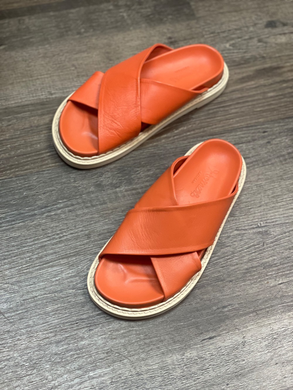 Homers Artisan Leather Criss Cross Slides
