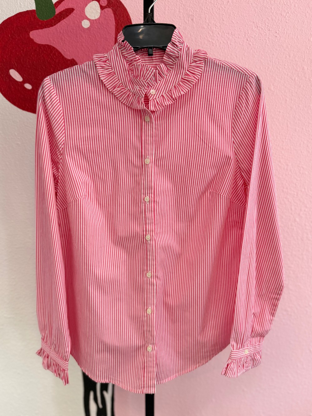 J Crew Striped Button Down Top