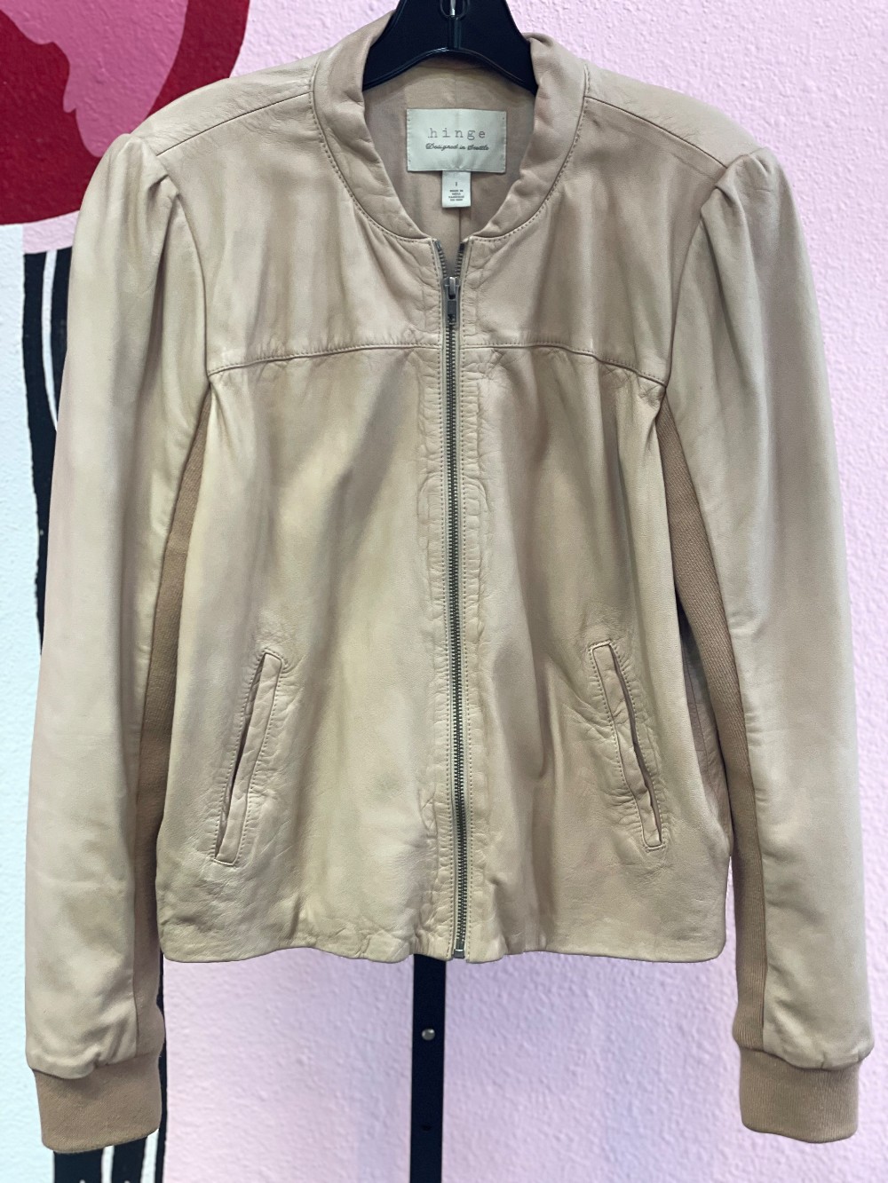 Hinge Leather Bomber Jacket