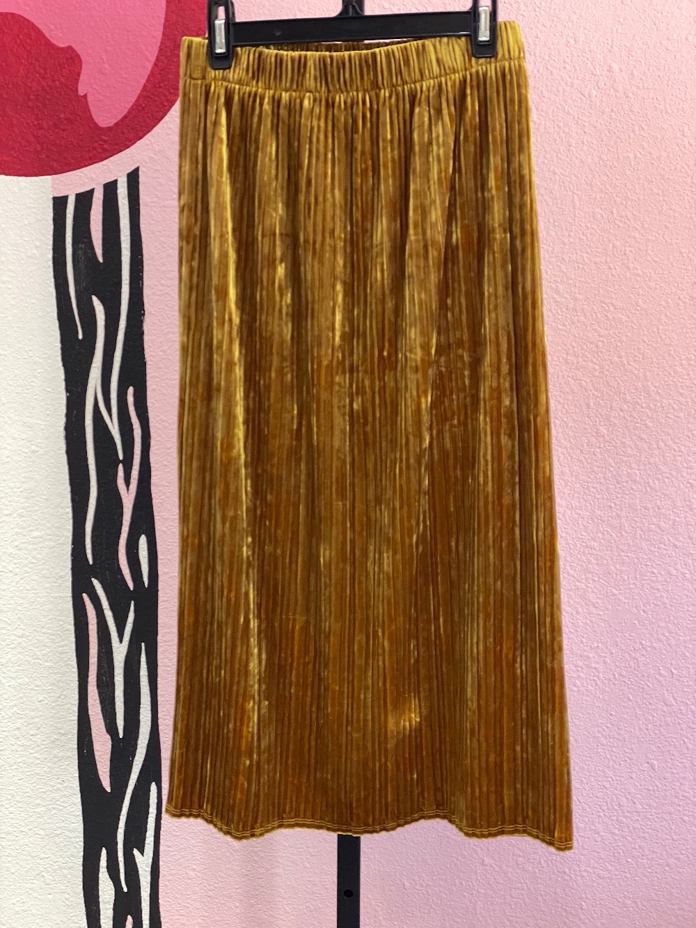 GU Crushed Velvet Maxi Skirt