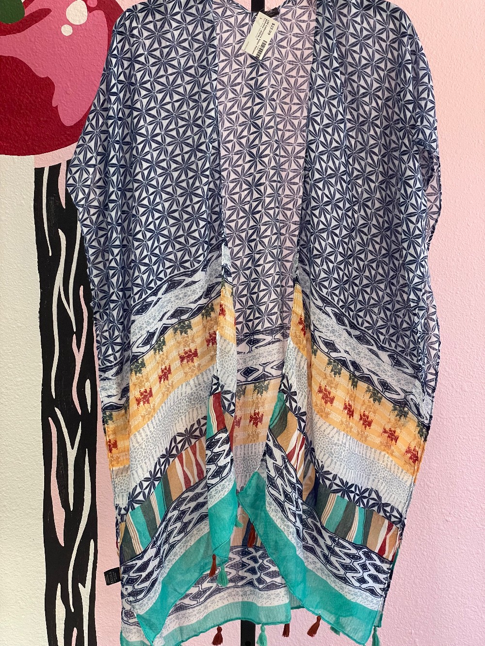 LVS Collections Aztec Pattern Kimono