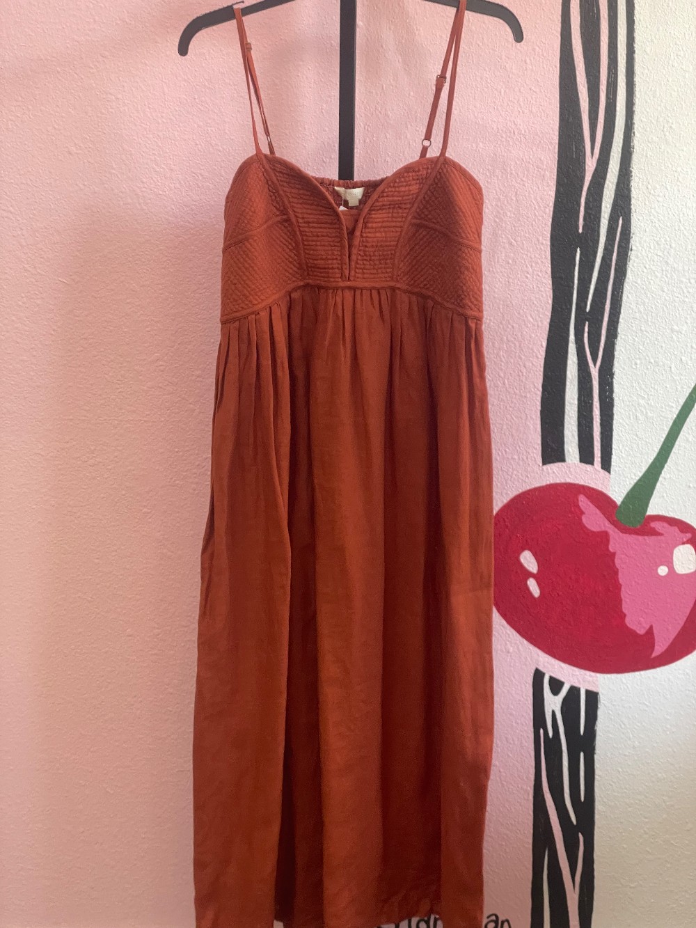 Voloshin Corset Top Linen Maxi Dress