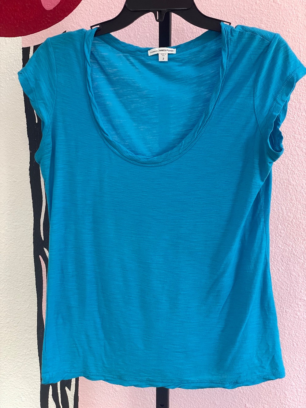 James Perce Scoop Neck Tee