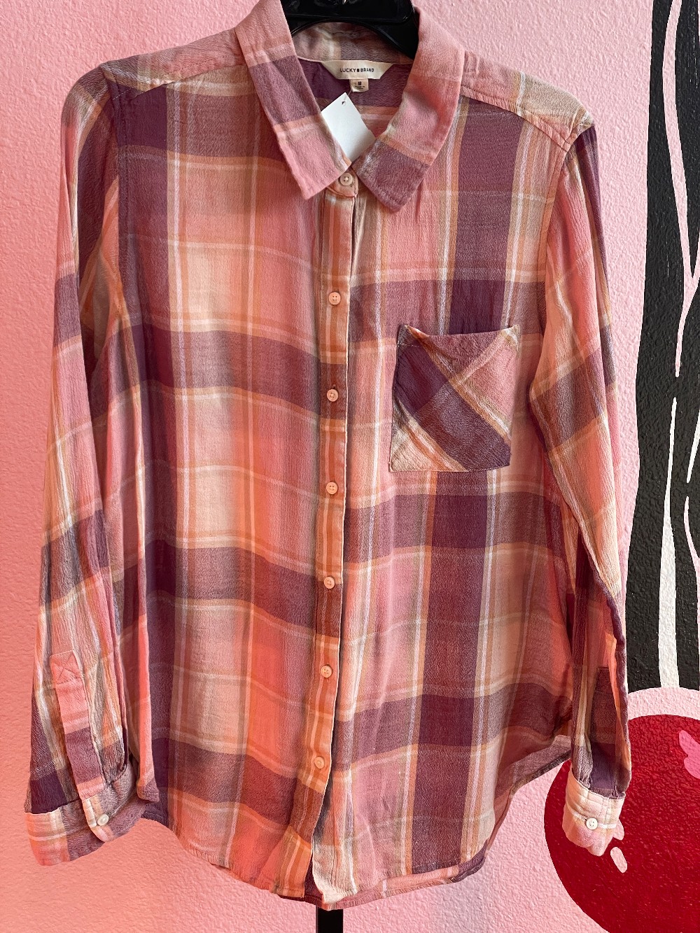 Lucky Brand Plaid Button Down