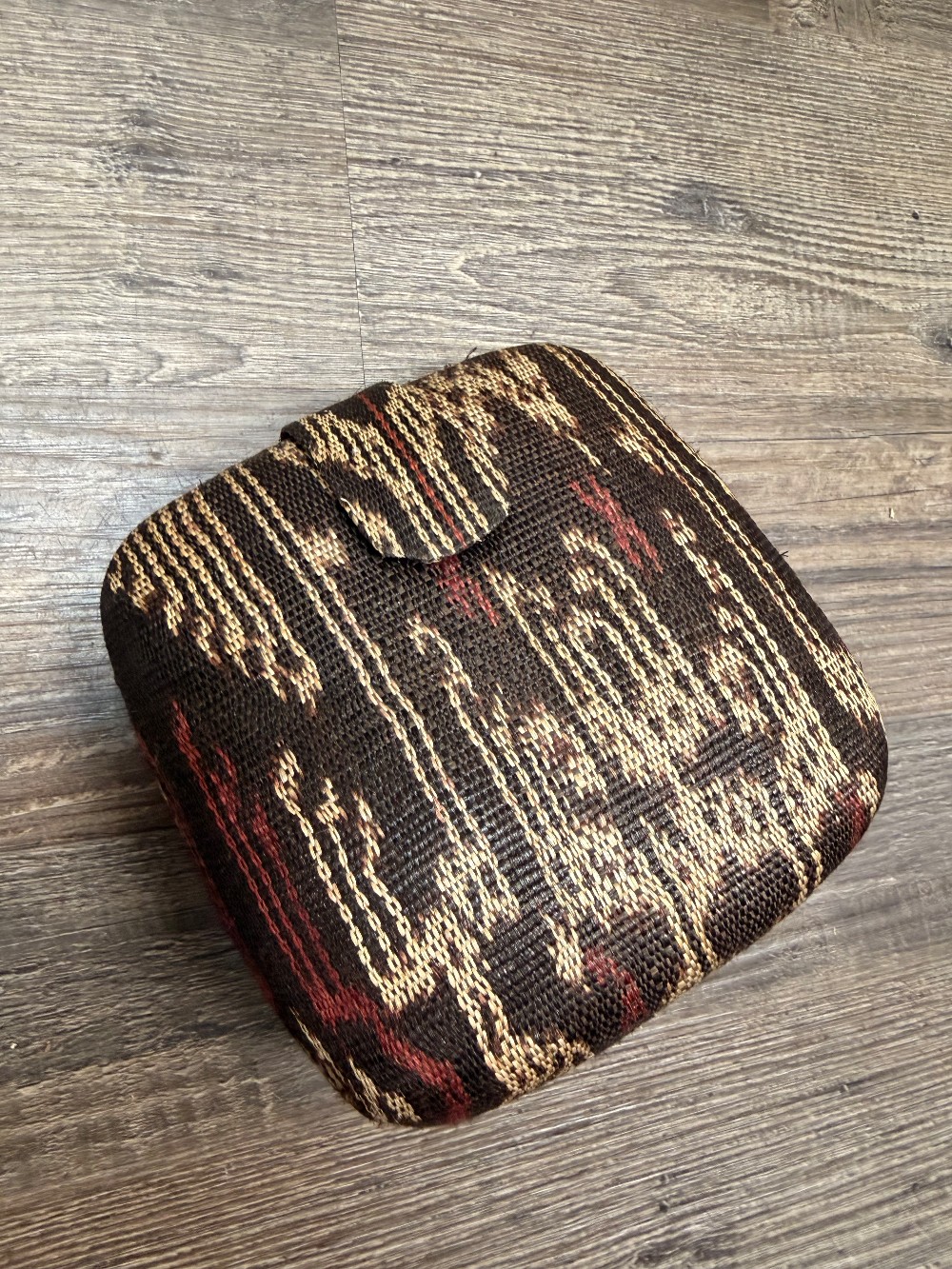 Vintage Ikat Woven Hard Clutch/Crossbody
