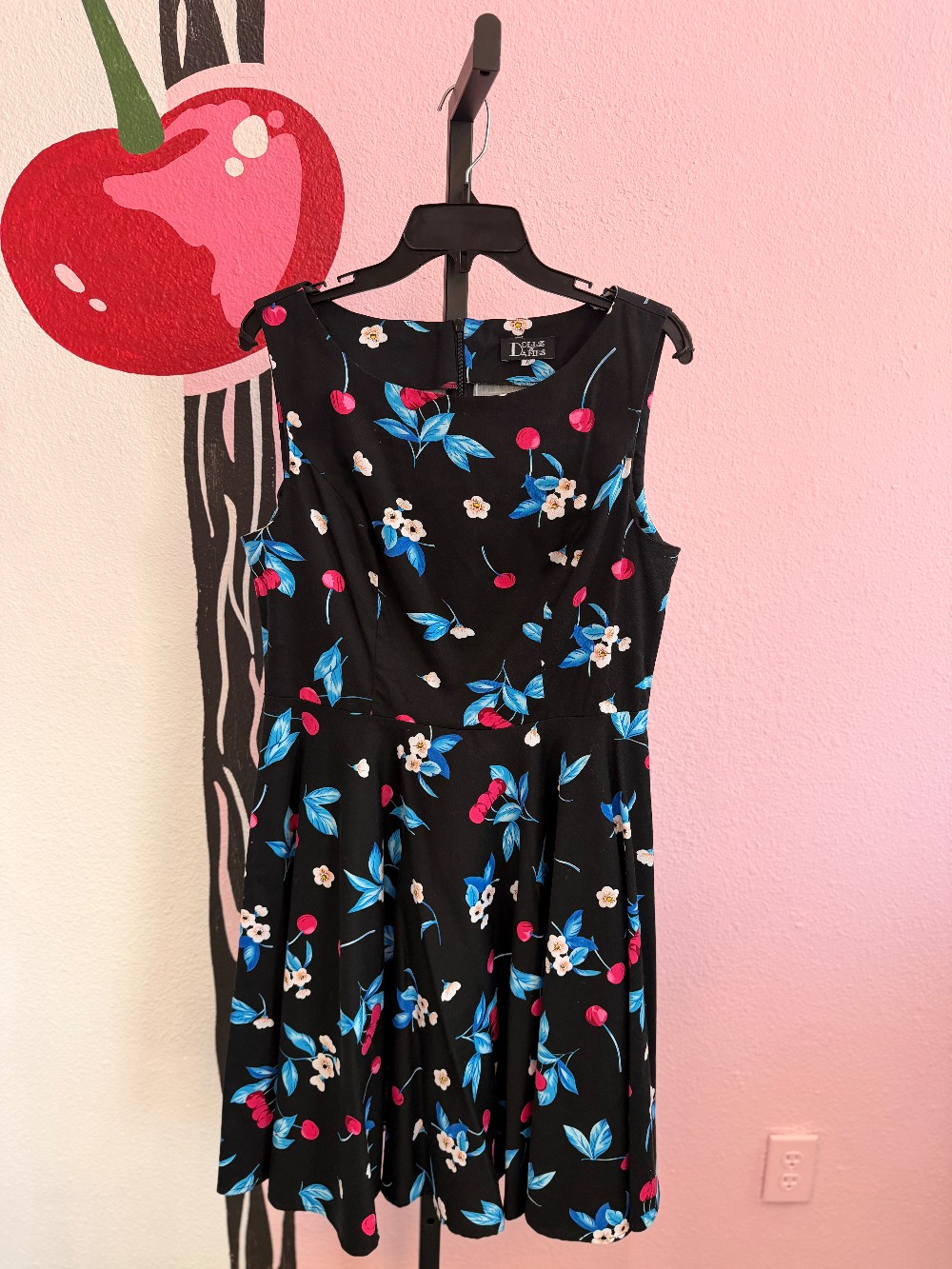 Dollz & Dames Cherry Floral Sleeveless Dress