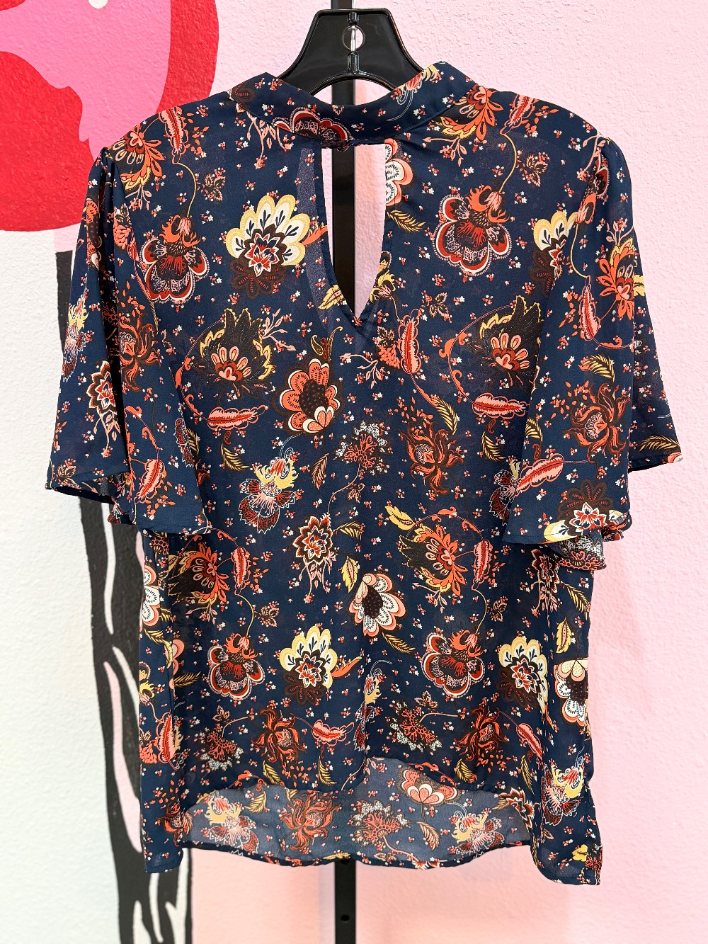 Eyeshadow Keyhole Paisley Blouse