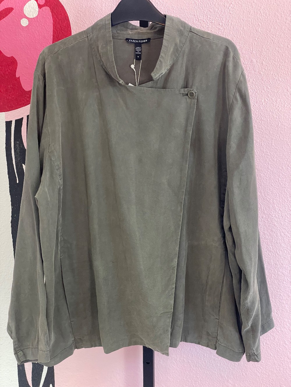 Eileen Fisher Lyocell Stand Collar Jacket