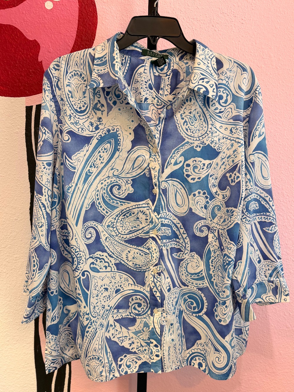 Lauren Paisley Button Down Top