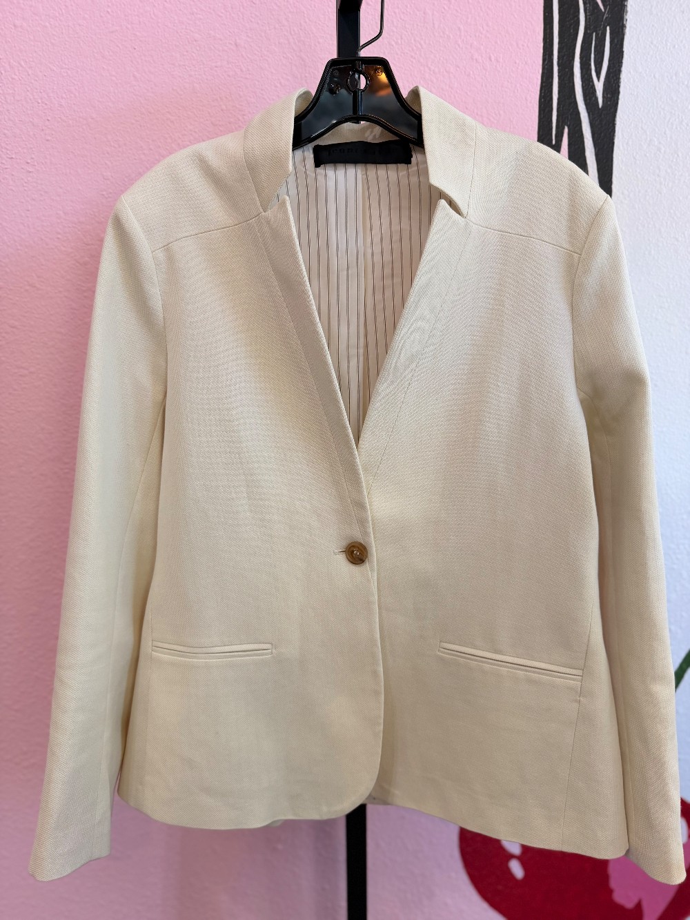 Jenni Kayne Cotton Linen 1 Button Blazer