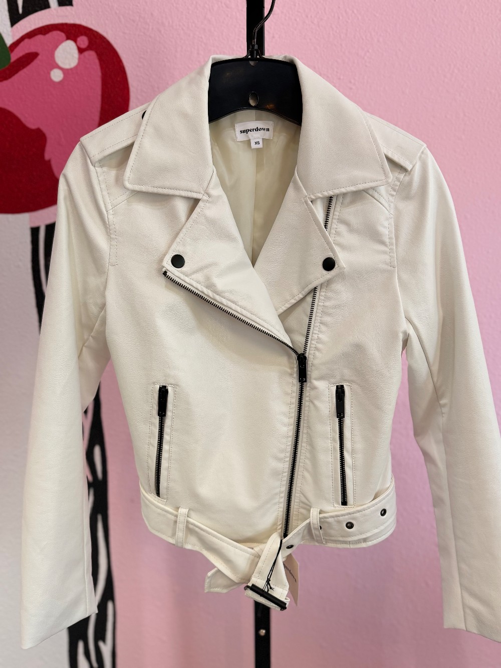 Superdown Vinyl Moto Jacket