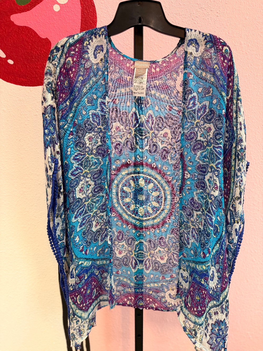 Chicos Medallion Linen Kimono